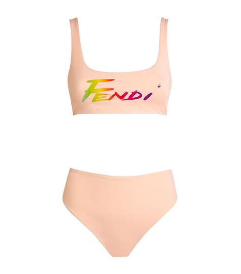 fendi swimsuit logo|fendi high waisted bikini.